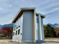 シャレーから撮影された、または一般的な山の景色