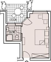 Půdorys ubytování Haus am Kurpark