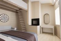 A bed or beds in a room at Ktima Faki, Olympus Mountain Accommodation & Retreat