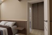 A bed or beds in a room at Ktima Faki, Olympus Mountain Accommodation & Retreat