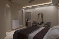 A bed or beds in a room at Ktima Faki, Olympus Mountain Accommodation & Retreat