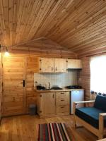 Kuchyň nebo kuchyňský kout v ubytování Suzi'nin Bahçesi Bungalov Evler
