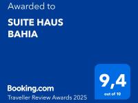 Certifikát, hodnocení, plakát nebo jiný dokument vystavený v ubytování SUITE HAUS BAHIA