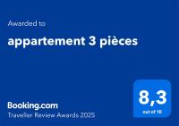 Certyfikat, podpis lub inny dokument wystawiony w obiekcie appartement 3 pièces