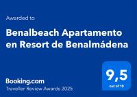 Certifikát, hodnocení, plakát nebo jiný dokument vystavený v ubytování Benalbeach Apartamento en Resort de Benalmádena