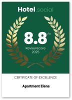 Certifikát, ocenenie alebo iný dokument vystavený v ubytovaní Apartment Elena