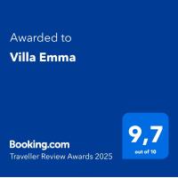 Certifikát, ocenenie alebo iný dokument vystavený v ubytovaní Villa Emma