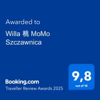 Certyfikat, podpis lub inny dokument wystawiony w obiekcie Willa 桃 MoMo Szczawnica