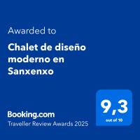 Certifikát, ocenenie alebo iný dokument vystavený v ubytovaní Chalet de diseño moderno en Sanxenxo