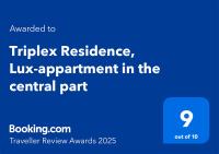 Certifikát, hodnocení, plakát nebo jiný dokument vystavený v ubytování Triplex Residence, Lux-appartment in the central part