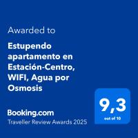 Estupendo apartamento en Estación-Centro, WIFI, Agua por Osmosis tanúsítványa, márkajelzése vagy díja