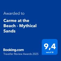 Certifikát, hodnocení, plakát nebo jiný dokument vystavený v ubytování Carme at the Beach - Mythical Sands