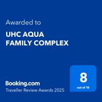Certifikát, hodnocení, plakát nebo jiný dokument vystavený v ubytování UHC AQUA FAMILY COMPLEX