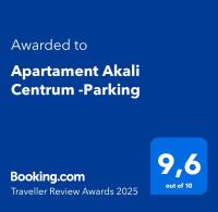 Certifikát, ocenenie alebo iný dokument vystavený v ubytovaní Apartament Akali Centrum -Parking