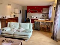 Kuchyňa alebo kuchynka v ubytovaní Gîte le Tour 45 m2 Cévennes Lozère
