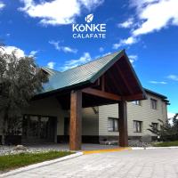 a building with a roof on top of it at Konke Calafate Hotel in El Calafate
