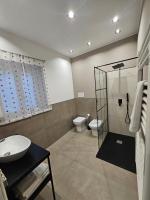 A bathroom at MeliKris home