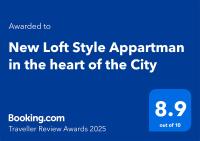 New Loft Style Appartman in the heart of the City tanúsítványa, márkajelzése vagy díja