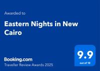 Certifikát, hodnocení, plakát nebo jiný dokument vystavený v ubytování Eastern Nights in New Cairo