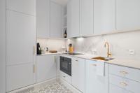 Kuchyň nebo kuchyňský kout v ubytování Vodickova Luxury Suites