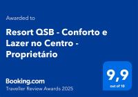 a screenshot of a cell phone with the text upgraded to restart osb controller e at Resort QSB - Um novo padrão de conforto e lazer no coração da cidade in Pirenópolis