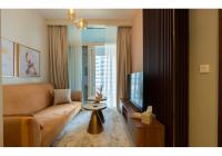 Posezení v ubytování Keyrock Living - Luxury 1BR Apartment with Lake View in Business Bay