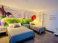 Hotel y Arte Antigua by Amazing Guatemala Travelにあるベッド