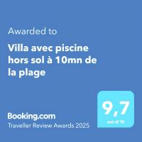 Certyfikat, podpis lub inny dokument wystawiony w obiekcie Villa avec piscine hors sol à 10mn de la plage