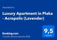 Certifikát, ocenenie alebo iný dokument vystavený v ubytovaní Luxury Apartment in Plaka - Acropolis (Lavender)