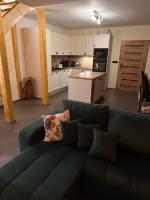 Kuchyň nebo kuchyňský kout v ubytování Apartmán Lesní zátiší Marlenka