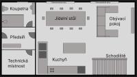 Půdorys ubytování Apartmán Lesní zátiší Marlenka