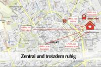 Půdorys ubytování 3R Altbau-Apartment mit 2SZ, Smart-TV, Ruhige zentrale Lage