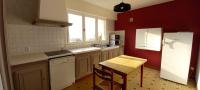 Kuchyňa alebo kuchynka v ubytovaní Terrasse, jardin,, Appartement 80m², vue montagne, wifi, bureau