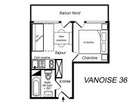 Pelan lantai bagi R&eacute;sidence Vanoise