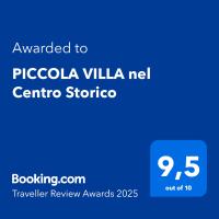 Certifikát, ocenenie alebo iný dokument vystavený v ubytovaní PICCOLA VILLA nel Centro Storico