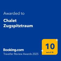 Certifikát, ocenenie alebo iný dokument vystavený v ubytovaní Chalet Zugspitztraum