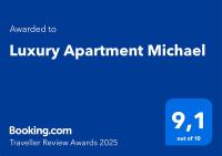 Certifikát, hodnocení, plakát nebo jiný dokument vystavený v ubytování Luxury Apartment Michael