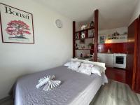 Posteľ alebo postele v izbe v ubytovaní Seafront Studio Apartment+Balcony
