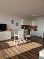 Kuchyň nebo kuchyňský kout v ubytování Meerblick Ferienwohnung