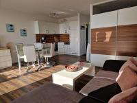 Kuchyň nebo kuchyňský kout v ubytování Meerblick Ferienwohnung