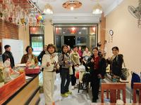 a group of people standing in a room at HangNga homestay - hotel in Phủ Từ Sơn