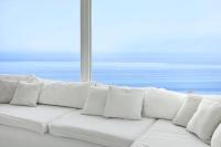 Część wypoczynkowa w obiekcie Paradisiacal Villa with Pool and Sea View in Mykonos