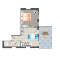 Plan piętra w obiekcie Silver Lelle Apartman Balatonlelle