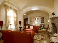 A seating area at Poggio al Casone