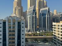 Ein allgemeiner Blick auf Dubai oder ein Stadtblick von der Pension aus