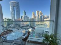 Ein allgemeiner Blick auf Dubai oder ein Stadtblick von der Pension aus