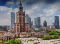 Widok na miasto Warszawa z tego apartamentu