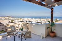 A balcony or terrace at Michalis Apartment with Outdoor Jacuzzi