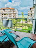 Balkón alebo terasa v ubytovaní Balaton BeachSide Apartman Siófok N2