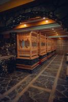 a model of a train in a building at Kesar Palace Hotel & Restaurant, Skardu in Skardu